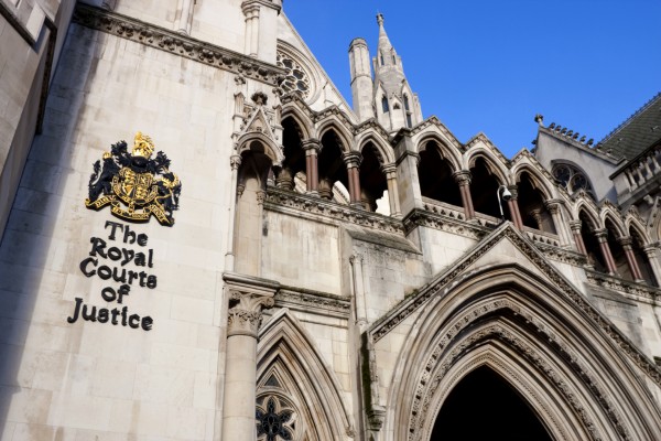 Students go to The Royal Courts of Justice in London