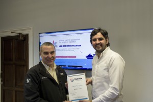 Mark Easby of Better presenting certificate to Geoff Morgan of Plenary Project Solutions