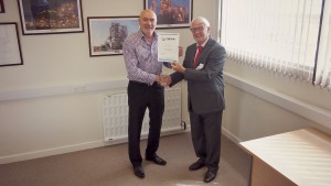 Lotte Chemical UK being handed High Tide certificate