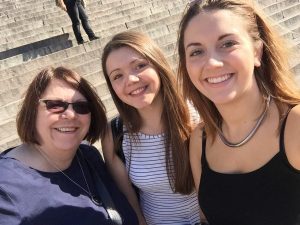 Amy Bain and Chloe Hodge on container ship to Lithuania with High Tide Foundation