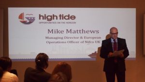 Mike Matthews of Nifco at HIgh Tide Foundation event