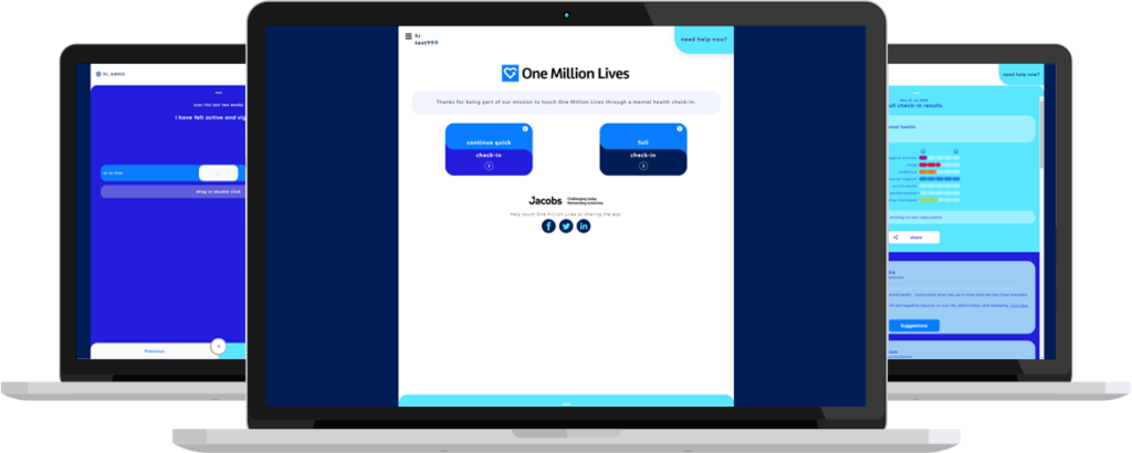 One Million Lives health check-in.